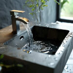 Image of a clogged sink drain