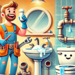 illustration of a diy plumber